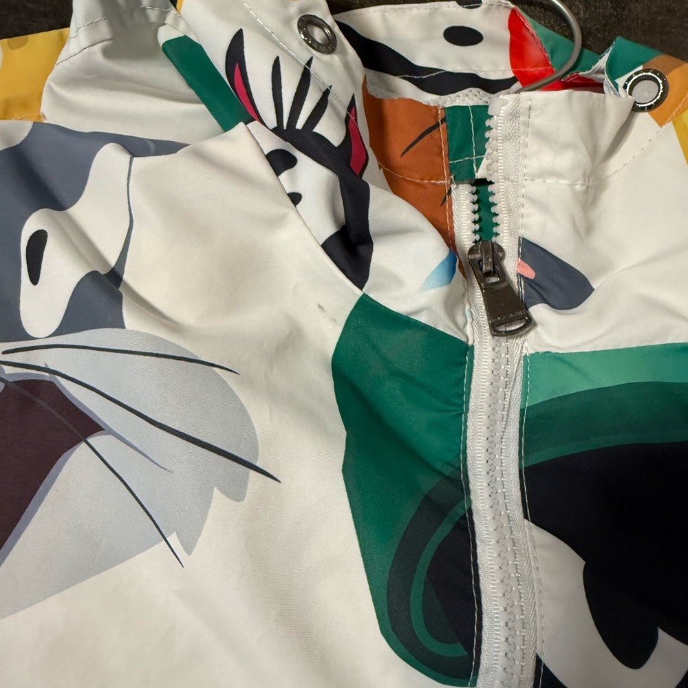 Looney Tunes Members Only Jacket S Bugs Bunny Tweety Taz Full Print Zip 90s Y2K‎